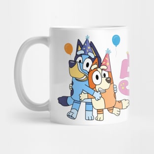 Bluey Happy 5 Years Birthday Mug